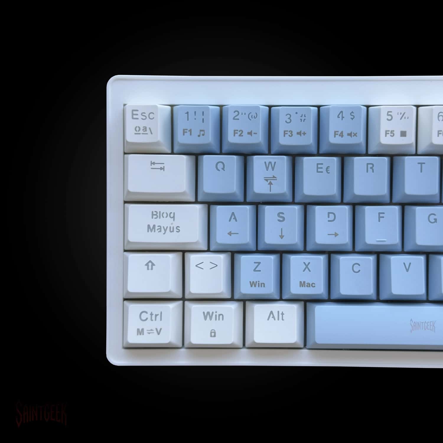 Teclado mecánico gamer AG61 Azul Claro RGB - Azul Switch