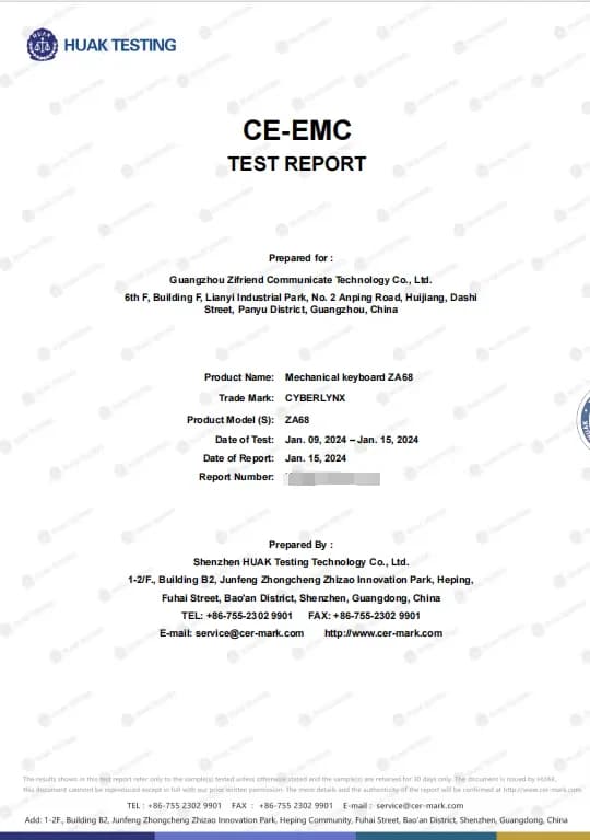 CE-EMC Test Report