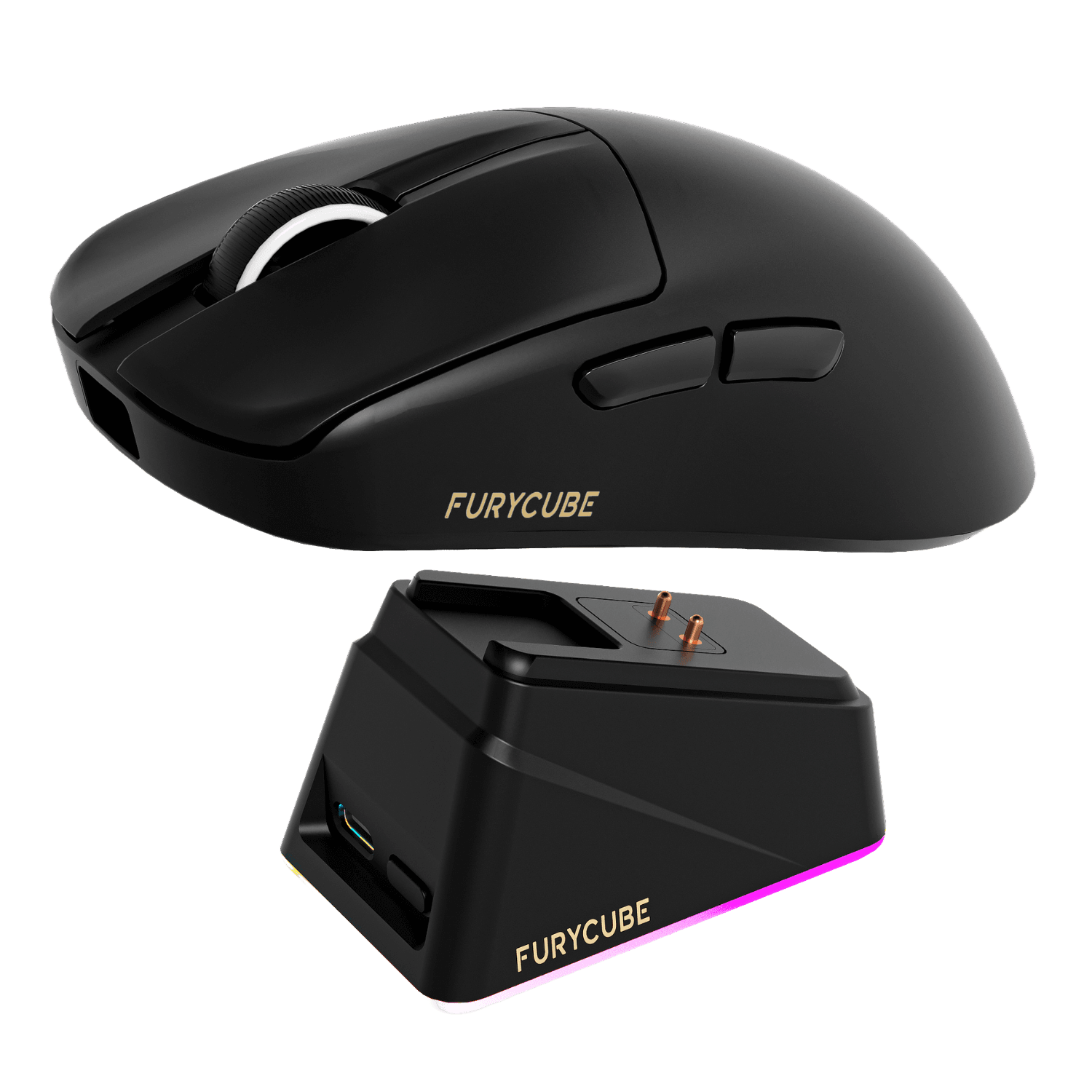 Mouse gamer inalámbrico FURYCUBE G13Pro PAW3311 Ultra Lightweight (Negro)