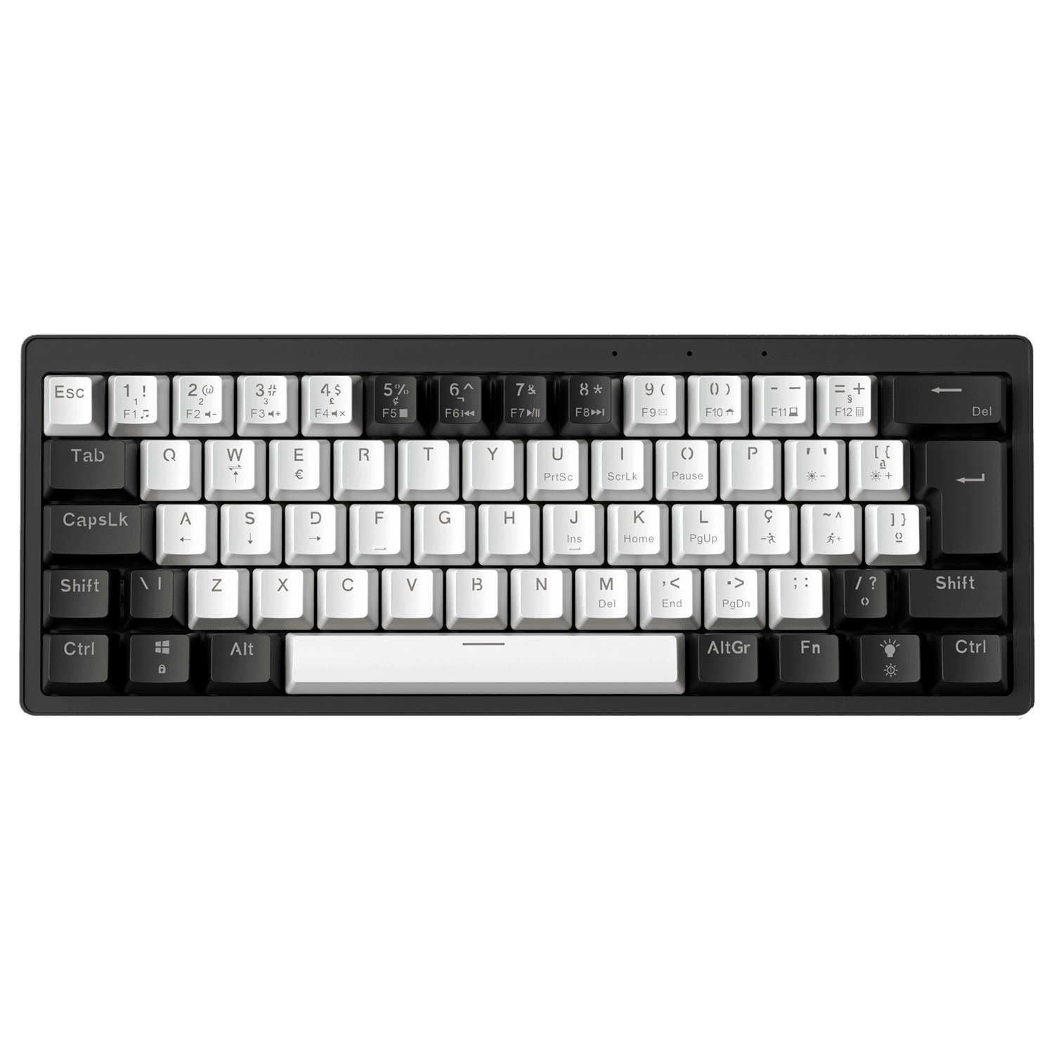 Teclado mecánico SaintGeek AG61 60% color negro, switch Blue — vista superior