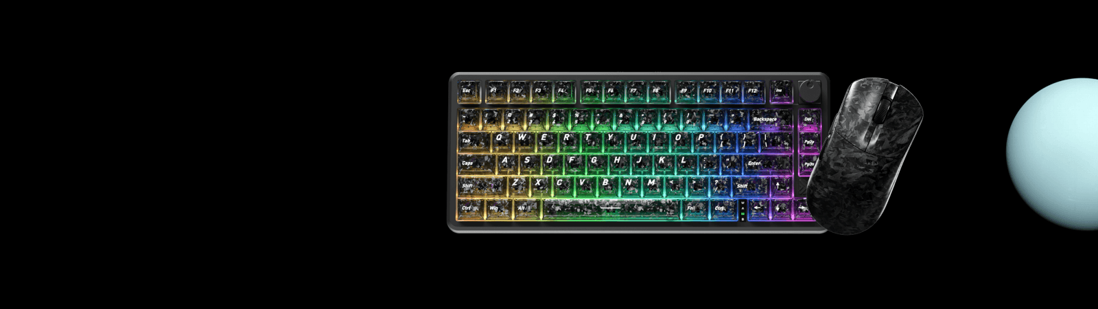 Combo Carbon teclado mecanico y mouse gamer