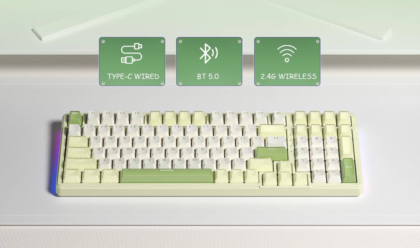 USB-C, Bluetooth 5.0 y 2.4 GHz.