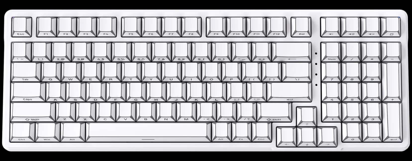 Teclado mecánico Furycube K99 Pro 96% color blanco contour, switch Platinum — vista principal