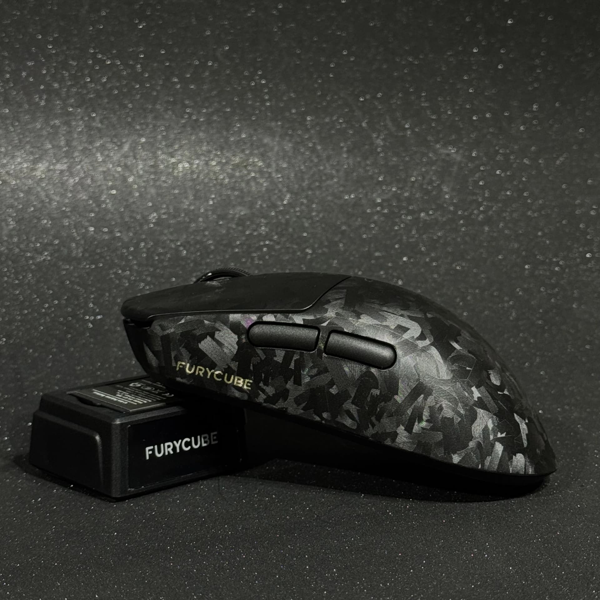 Mouse Gamer Inalámbrico Furycube F1 Phantom Negro 49g PAW3315 16000 DPI Tri-Mode RGB USB-C