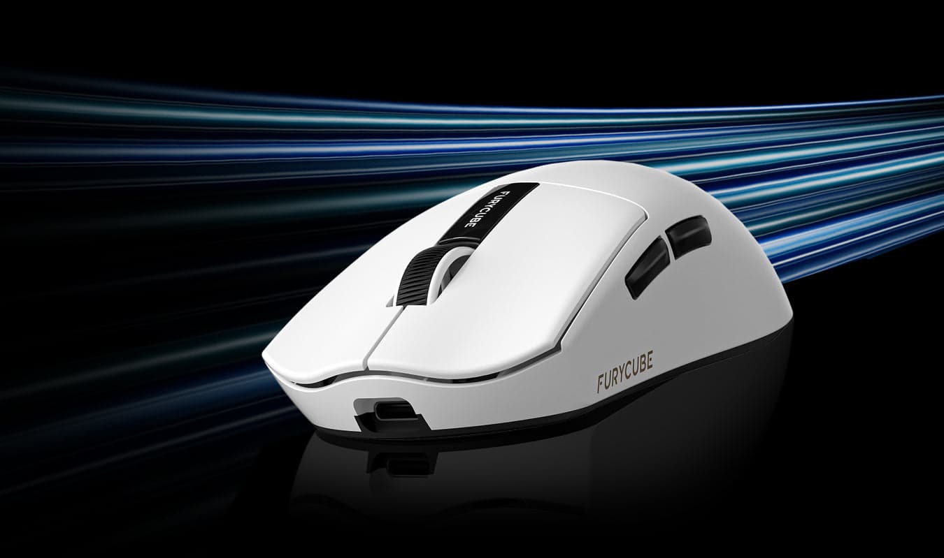 Furycube G9 Pro con estelas que representan su respuesta de baja latencia