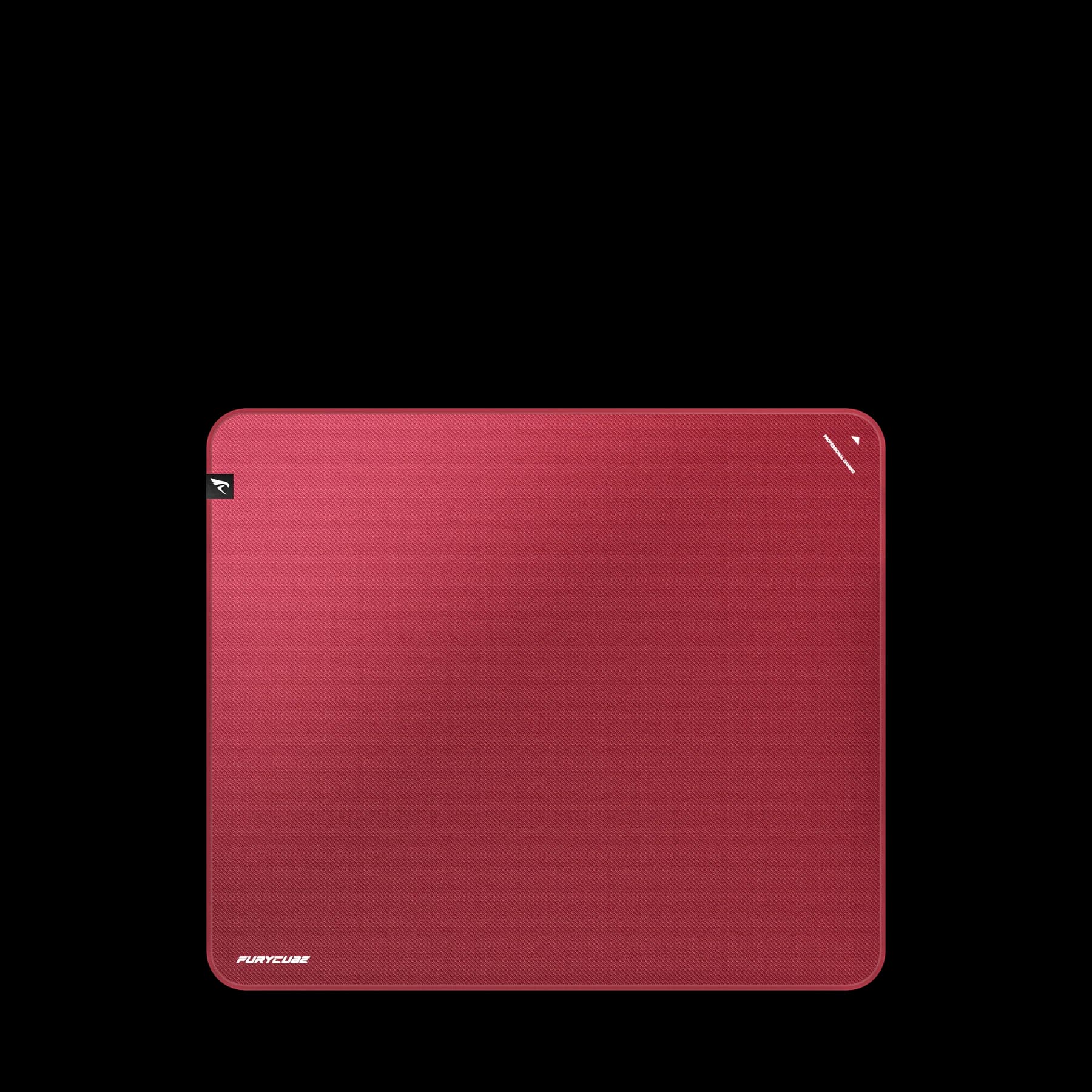 Mouse pad gamer Furycube Zora rojo X-Soft visto de frente