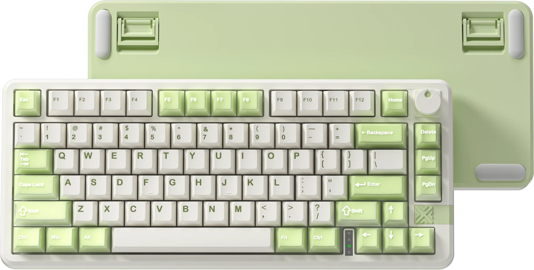 Teclado mecánico Zifriend RX75 Pro 75% color blanco y verde menta, switch Light Blue — vista principal
