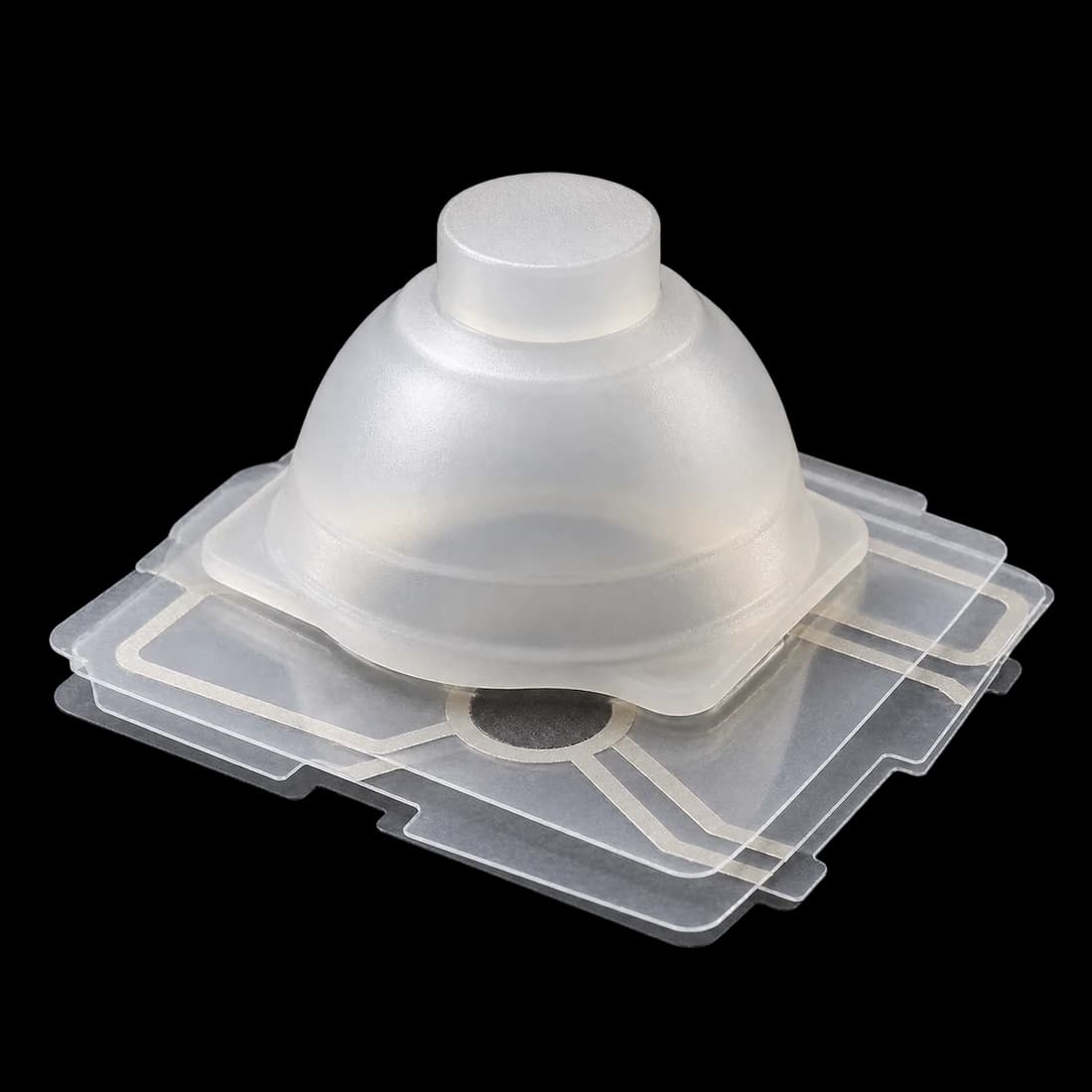 Cúpula de membrana transparente para teclado