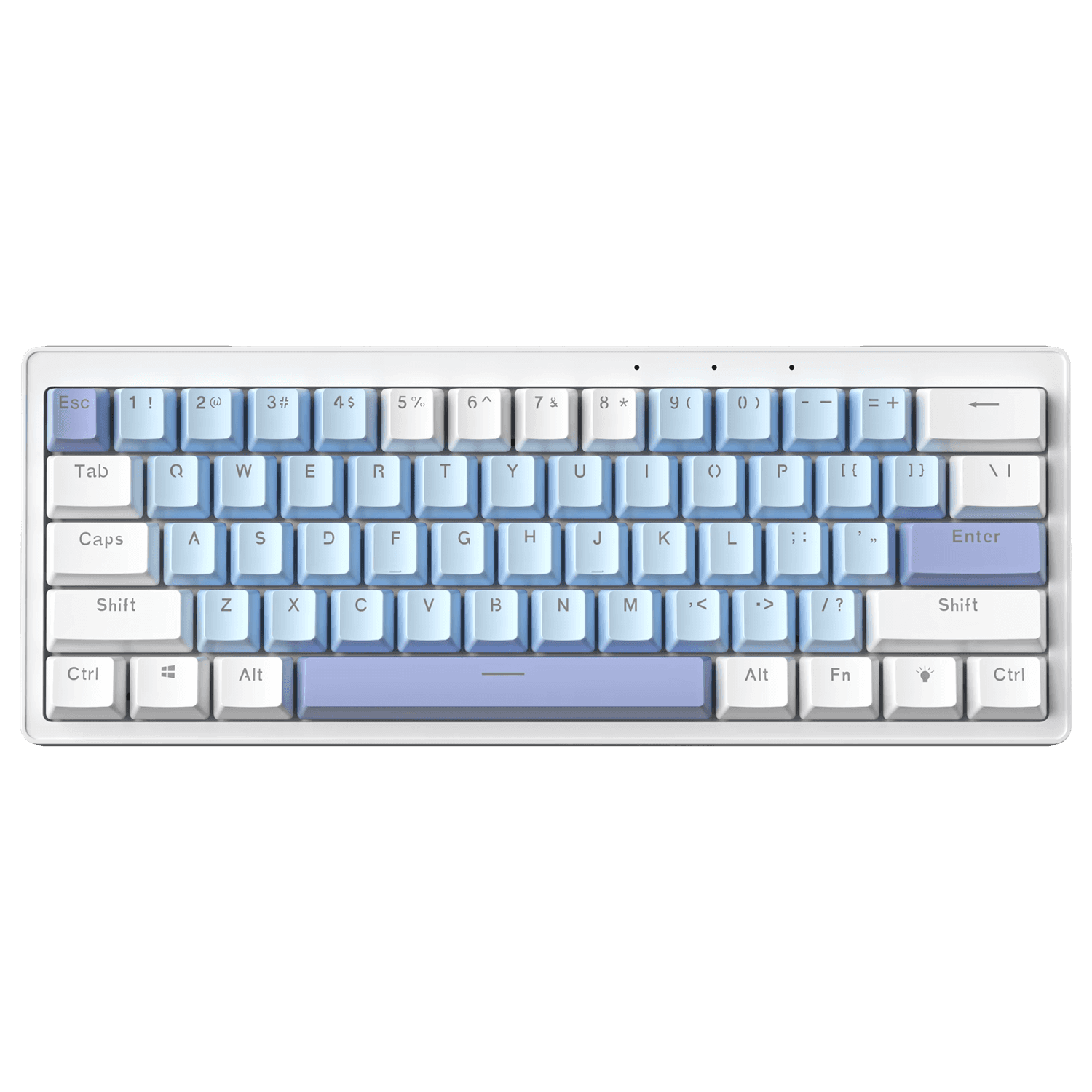 Teclado mecánico SaintGeek AG61 60% color azul, switch Blue — vista superior