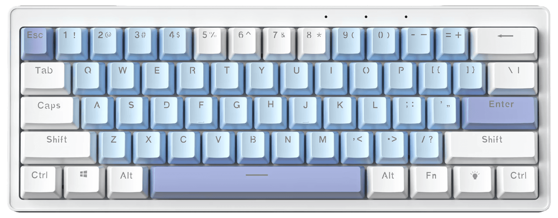 Teclado mecánico SaintGeek AG61 60% color azul, switch Blue — vista principal