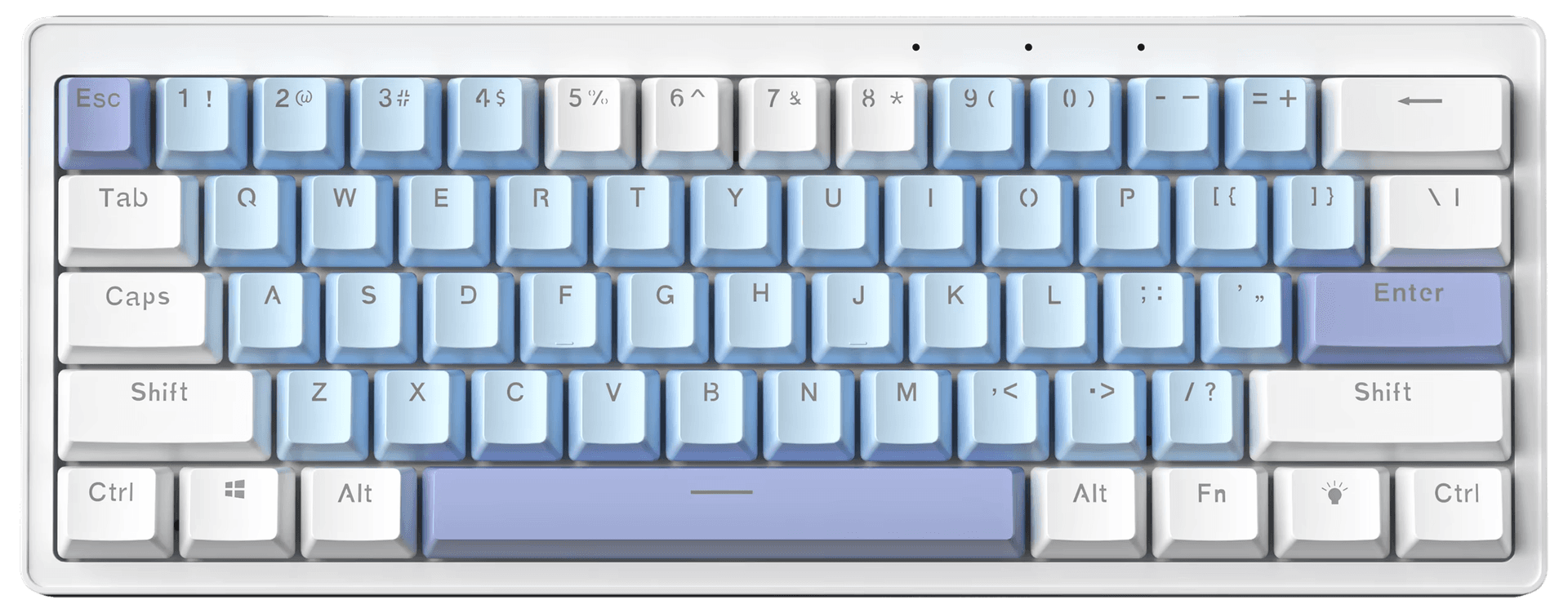 Teclado mecánico SaintGeek AG61 60% color azul, switch Blue — vista principal