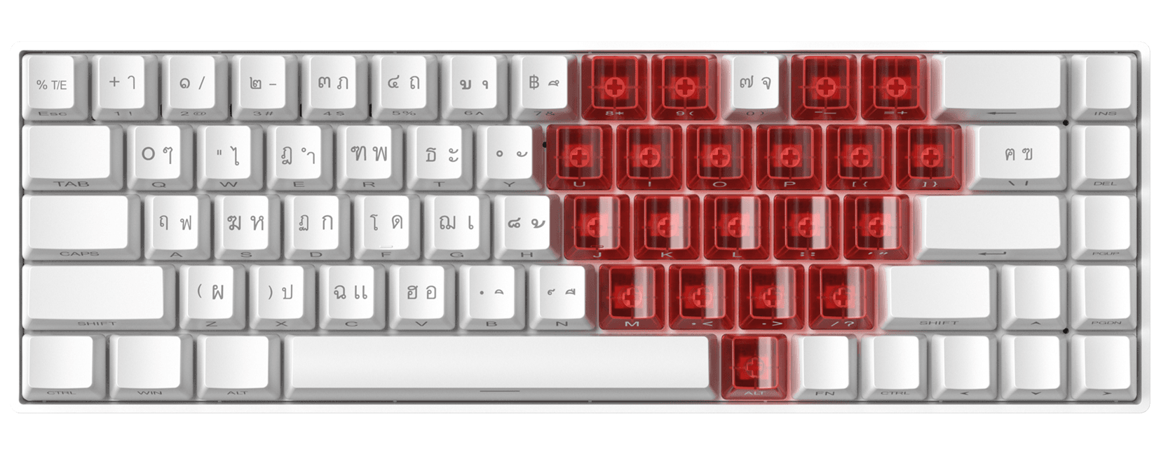 Teclado de Kit gamer teclado mecanico + mouse Bluetooth + 2.4 GHz TK68 + F1