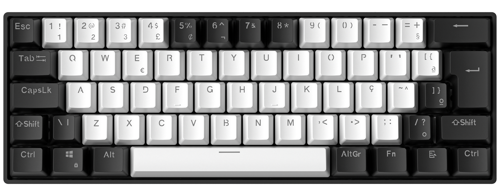 Teclado mecánico gamer TK61 Negro RGB - Red Switch — Teclados